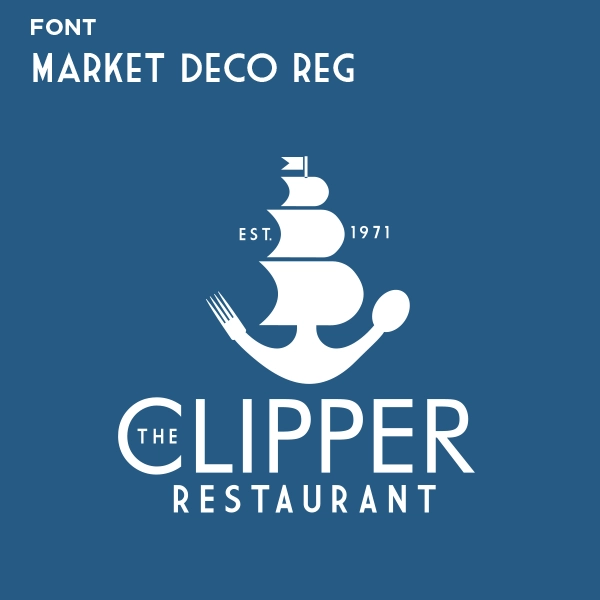 Clipper restaurant font