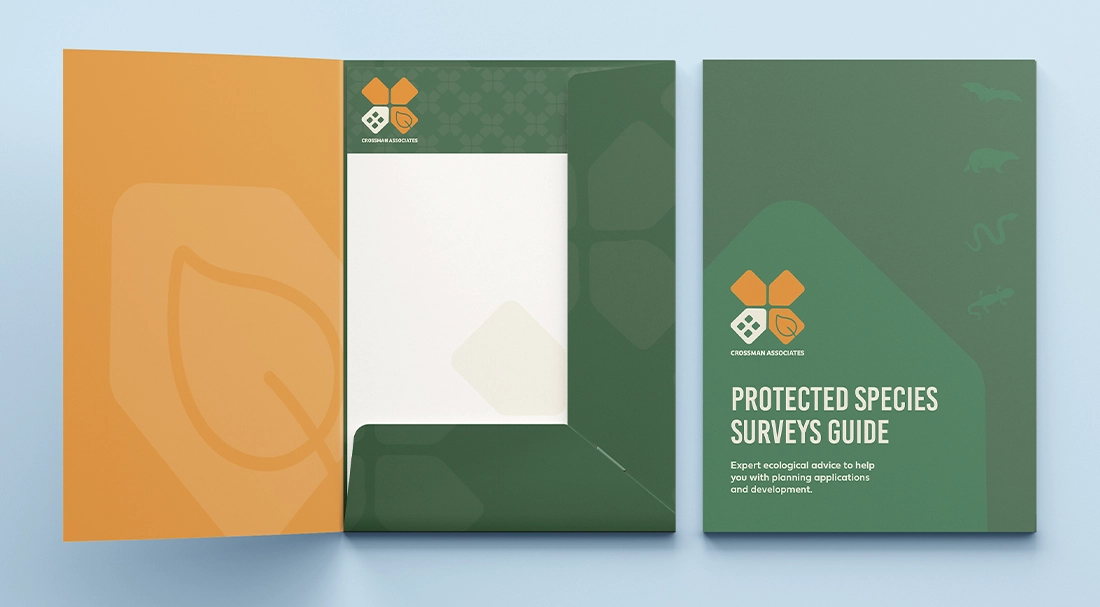 Crossman folder graphic design work